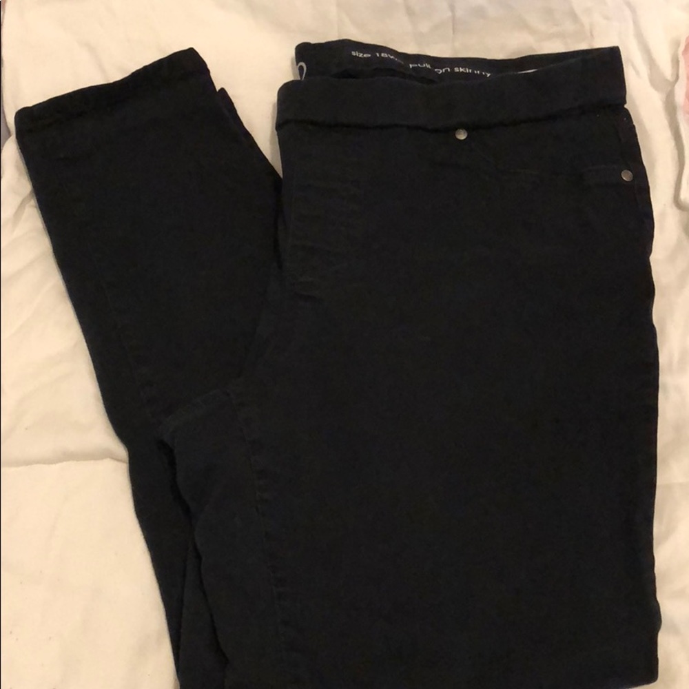 New Directions Curvy Black Skinny Jeans 18W
